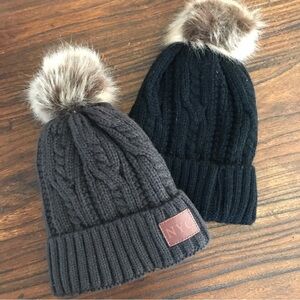 ▪️Knit Fur Pom Pom Beanie